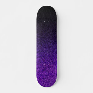Skateboard Degradado de Purpurina morado y negro