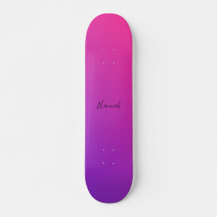 Skateboard Degradado rosa morado personalizado