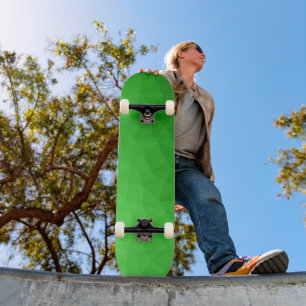 Skateboard Degradado verde claro malla geométrica patrón bril