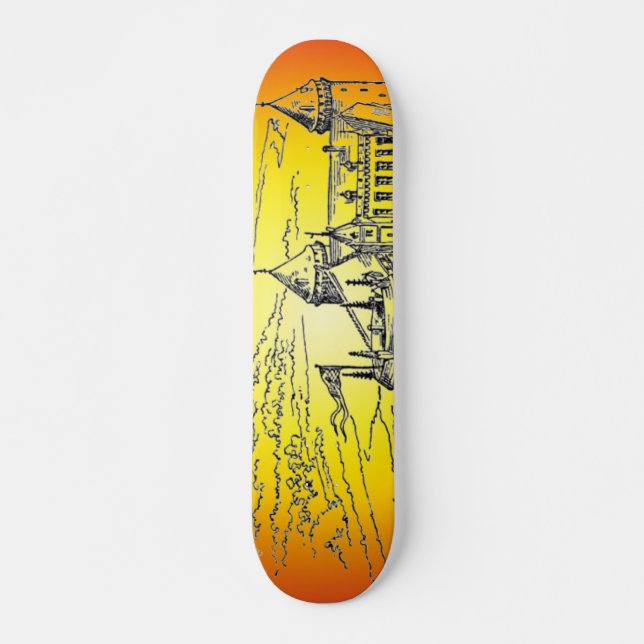 Skateboard del castillo medieval (Anverso )