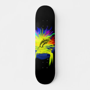 Skateboard Delfines al sol con mano