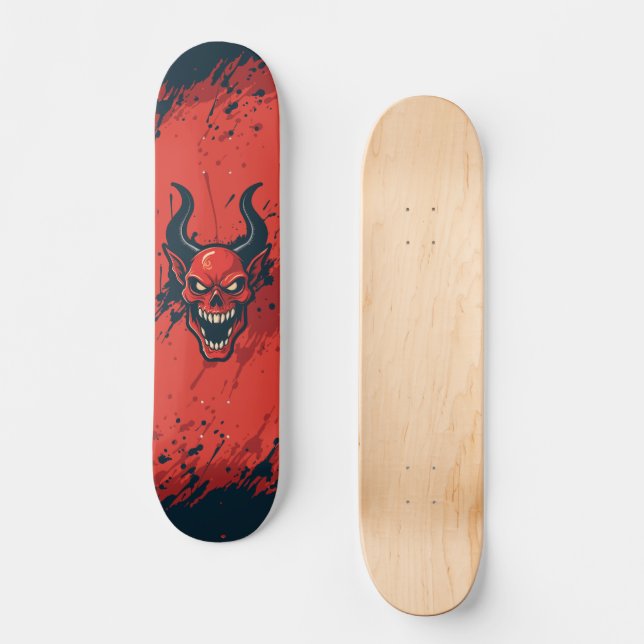 Skateboard Démoniaque rouge (Anverso)