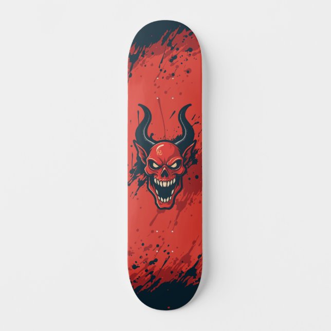Skateboard Démoniaque rouge (Anverso)