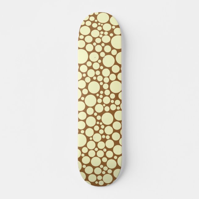 Skateboard Deportivo - Crema en marrón (Anverso )