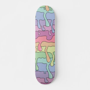 Skateboard Derivación deslizante derritiendo el arcoiris