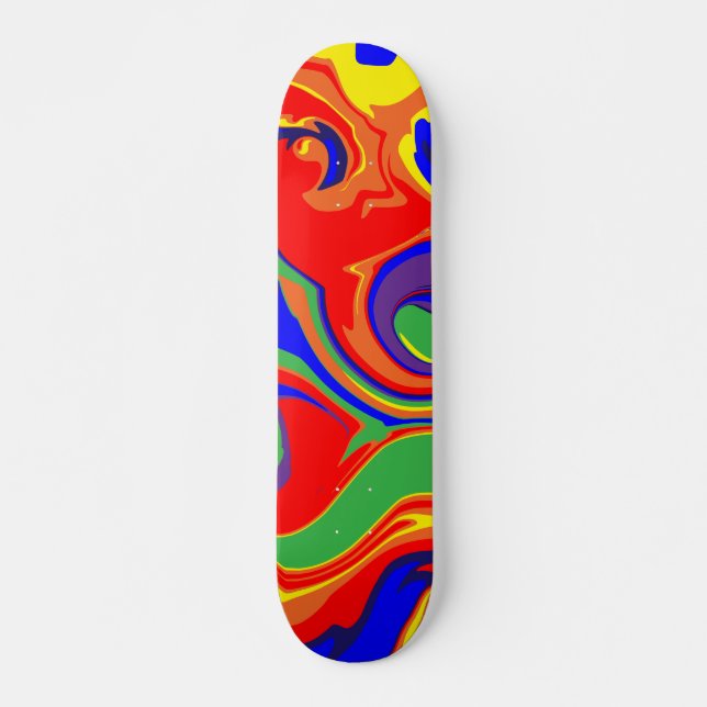 Skateboard Derrame - arco iris líquido giratorio (Anverso )