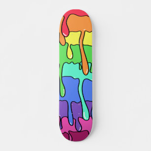 Skateboard Derrame deslizante derretimiento arco iris retro d