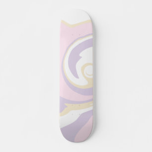 Skateboard Derrame - Rosa Pastel, Amarillo y Púrpura