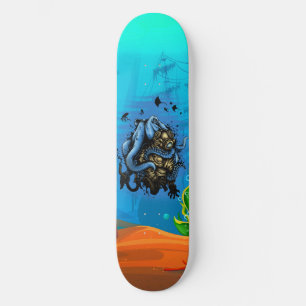 Skateboard Desafortunado Octopus en el Mar Profundo Bucea en