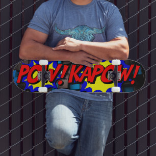 Skateboard Desata tu héroe interno: ¡POW! ¡KAPOW! Historieta 