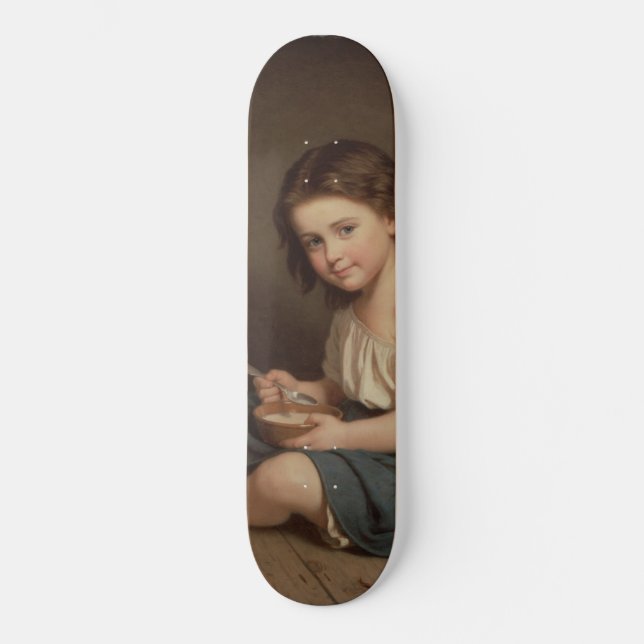 Skateboard Desayuno de Chica joven y agradable (Arte de época (Anverso)