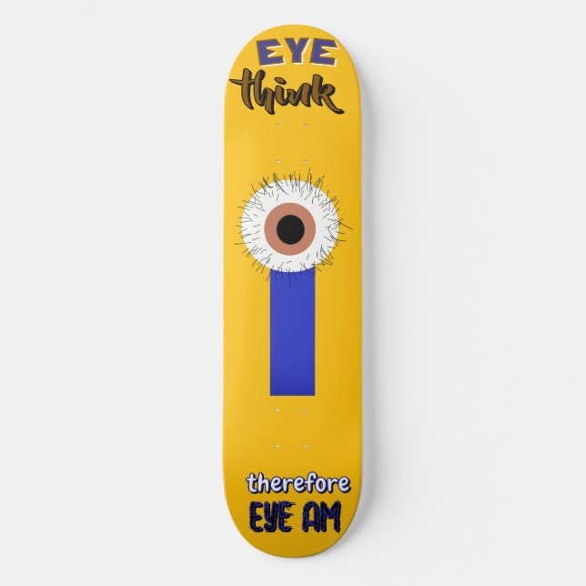 Skateboard Descartes Pensadores Inteligentes Ojo (Anverso)