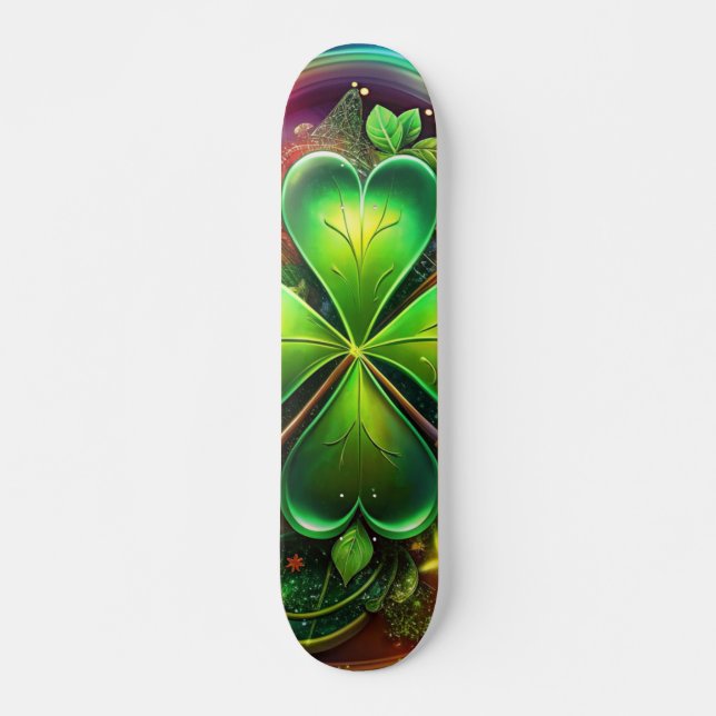 Skateboard Descubra la armonía perfecta del shamrock, musical (Anverso )