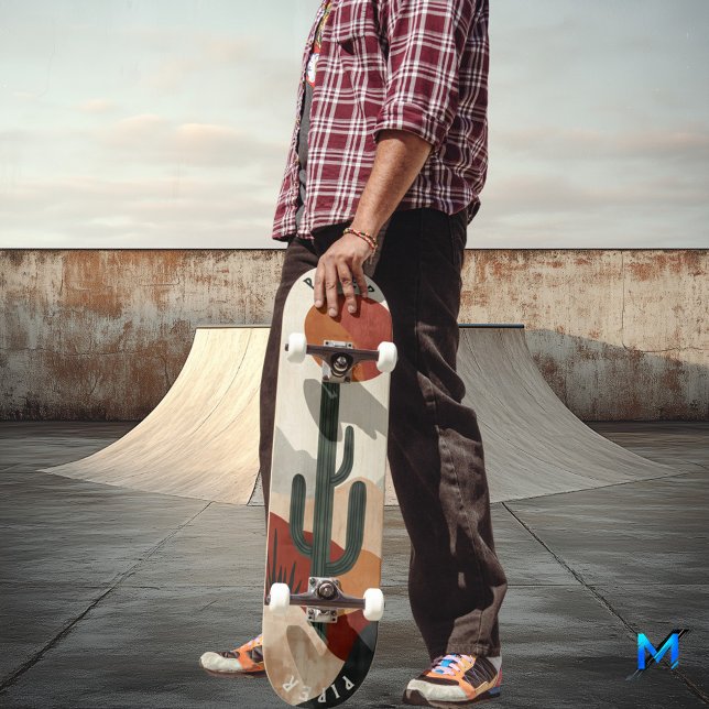 Skateboard Desert Cactus - Minimalista Boho Natura (Subido por el creador)