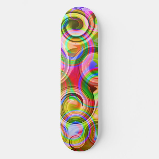 Skateboard Desplazar abstracto geométrico pastel (Anverso)