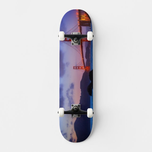 Skateboard Después de puesta del sol hacia fuera en la playa (Anverso)