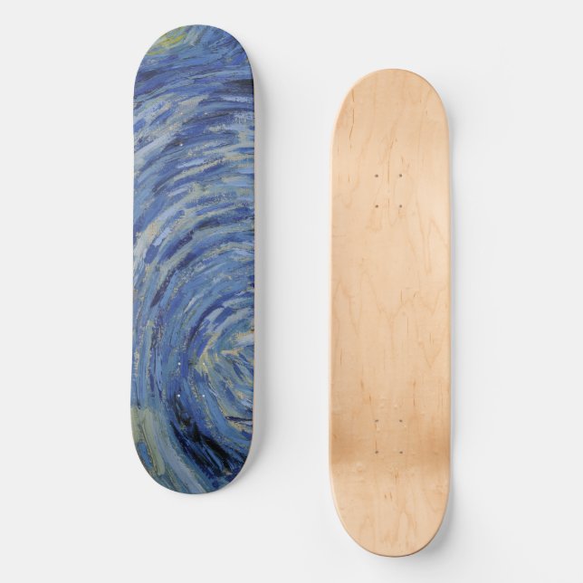 Skateboard Detalle "Noche estrellada" cerrado por Van Gogh (Anverso)