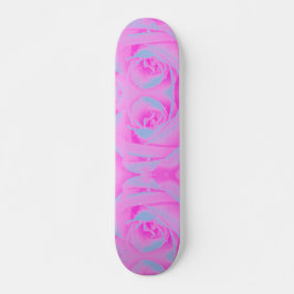 Skateboard Detalle perfecto de Rosa rosa y azul claro