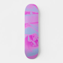Skateboard Detalle perfecto de Rosa rosa y azul claro
