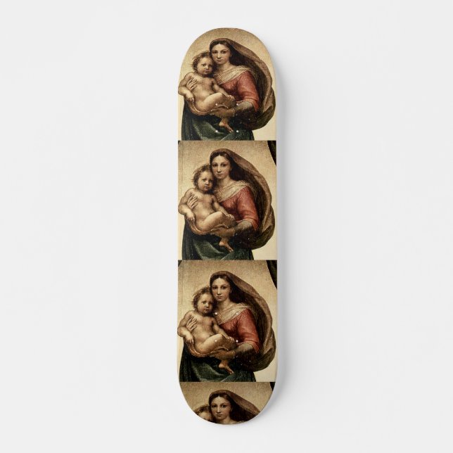 Skateboard Detalle "Sistine Madonna" de Raphael (alrededor de (Anverso )