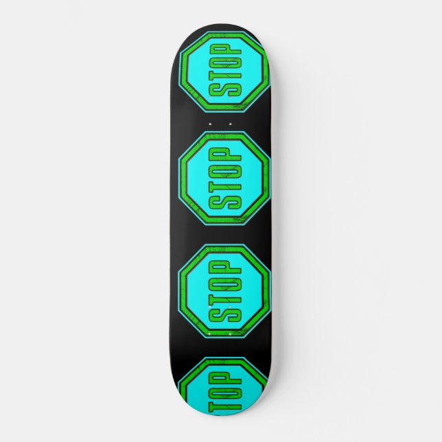Skateboard Detener el signo (Anverso)