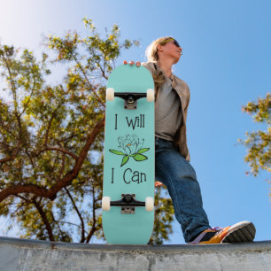 Skateboard Determinación de Lotus Flower I Can