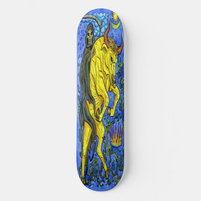 skateboard Devil and Gold Bull (Anverso)