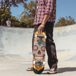 Skateboard Día de la Calavera del Azúcar Muerto