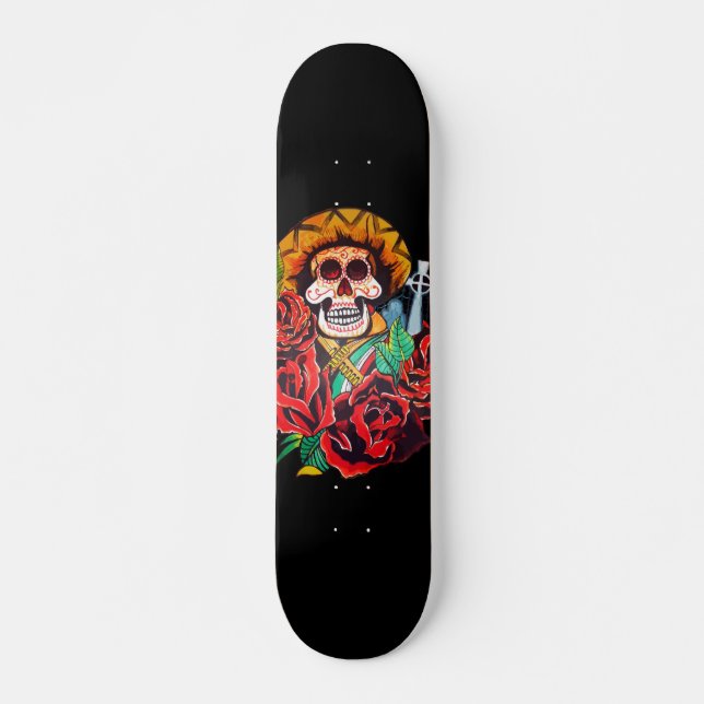 Skateboard Día de los muertos (Anverso )