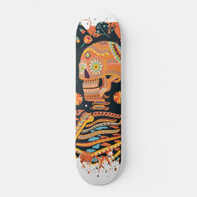 Skateboard Día de los muertos - Día de los muertos (Anverso)