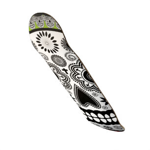 Skateboard Día del cráneo del azúcar el del rojo muerto y