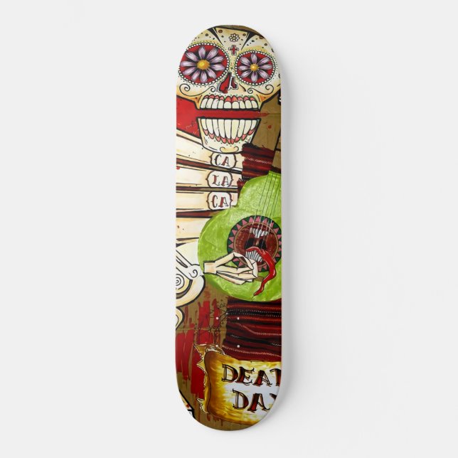 Skateboard Día del esqueleto muerto (Anverso)