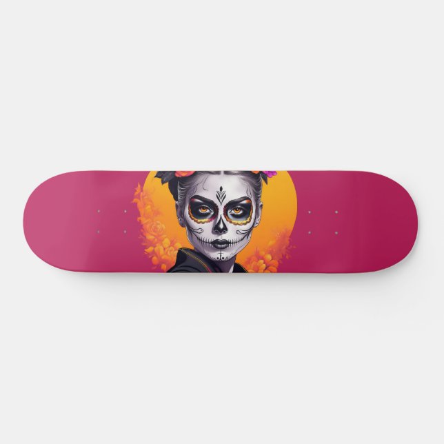 Skateboard Día rosado de la mujer muerta (Horz)