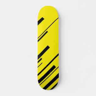 Skateboard Diagonales en Amarillo y Negro