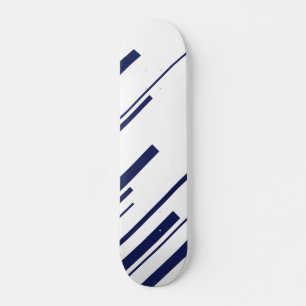 Skateboard Diagonales en azul y blanco