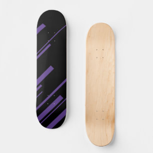 Skateboard Diagonales en morado y negro