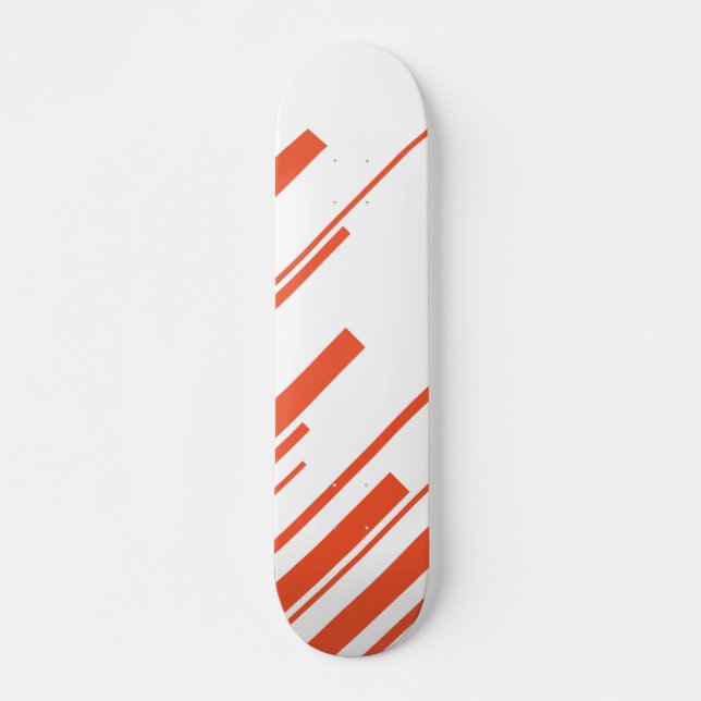 Skateboard Diagonarios en Naranja y blanco (Anverso )