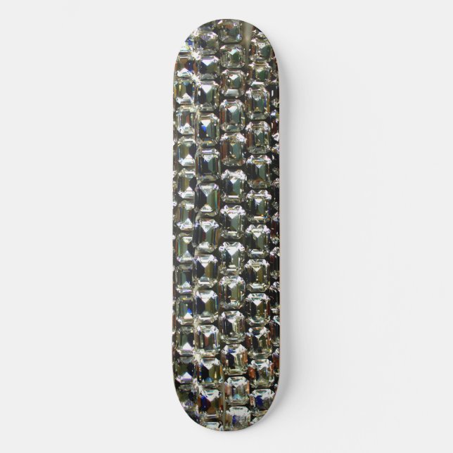 Skateboard Diamantes, elegantes piedras preciosas (Anverso)