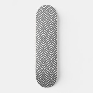 Skateboard Diamantes negros, blancos y grises