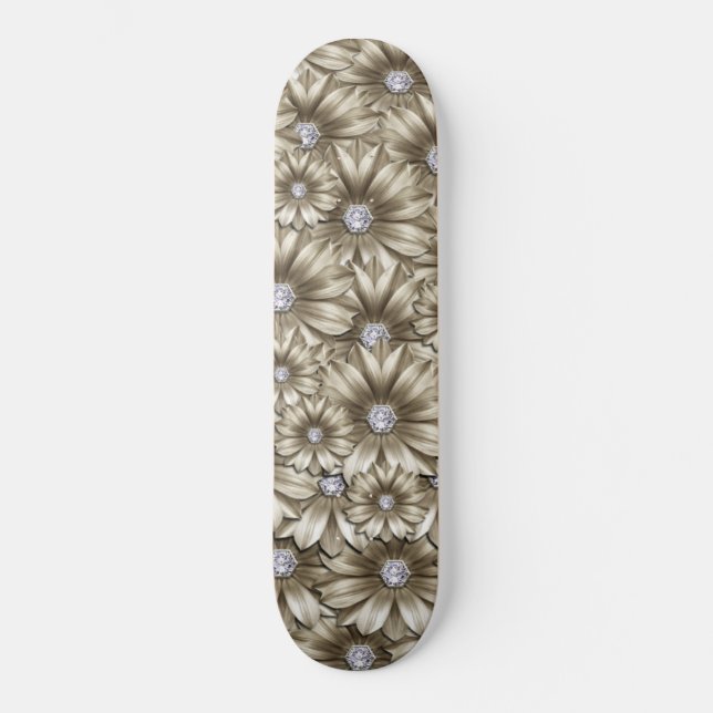 Skateboard Diamond Flowers (Anverso)