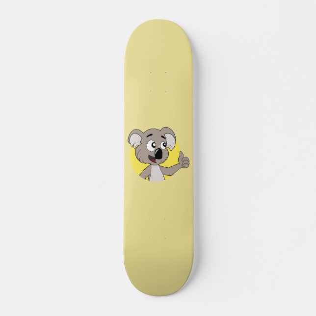 Skateboard Dibujo animado del oso de koala (Anverso )