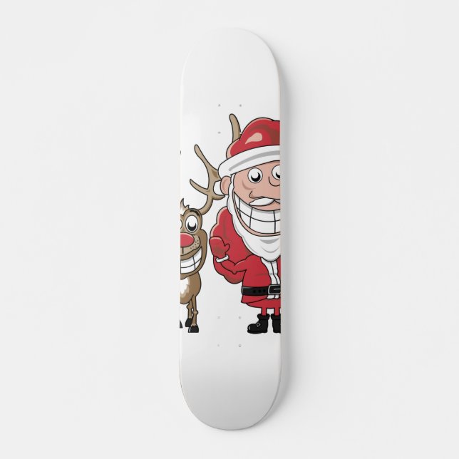 Skateboard Dibujo animado Santa y (Anverso )