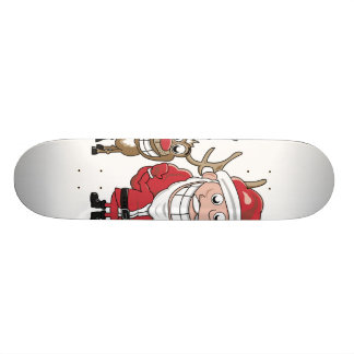 Skateboard Dibujo animado Santa y