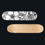 Skateboard Dibujo de líneas florales abstractas<br><div class="desc">Dibujo de líneas florales abstractas</div>