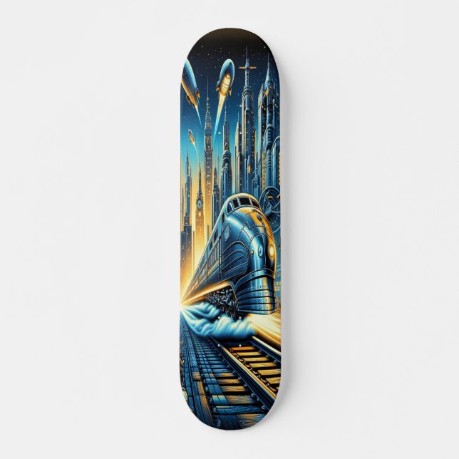 Skateboard #Dieselpunk, #GiantRobot, #SkateboardDeck, #WarTor (Anverso )