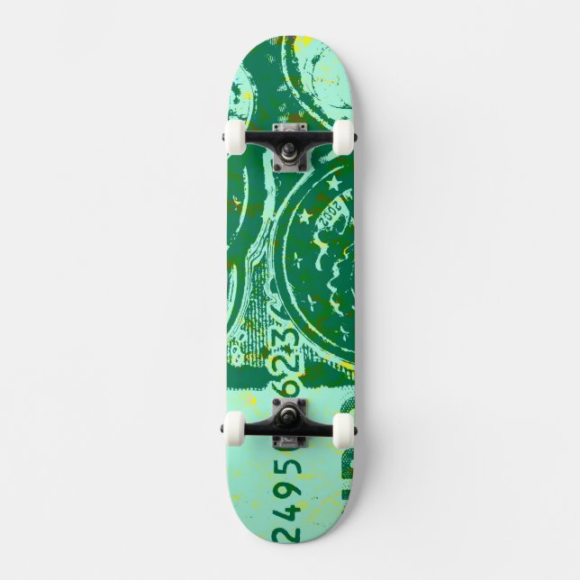 Skateboard Dinero verde (Anverso)