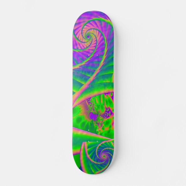 Skateboard Dingleberries Vidrio Fundido Psicodélico (Anverso)