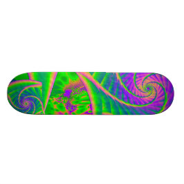 Skateboard Dingleberries Vidrio Fundido Psicodélico