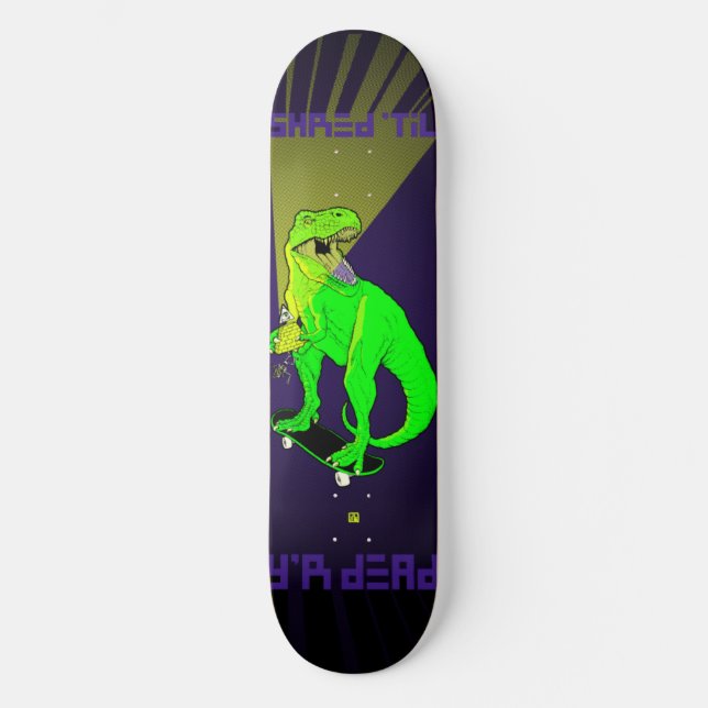Skateboard Dinosaurio del equipo (Anverso)