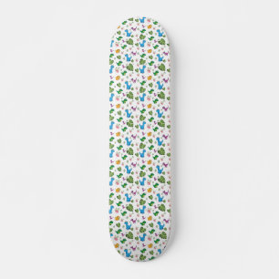Skateboard Dinosaurio gracioso, hojas